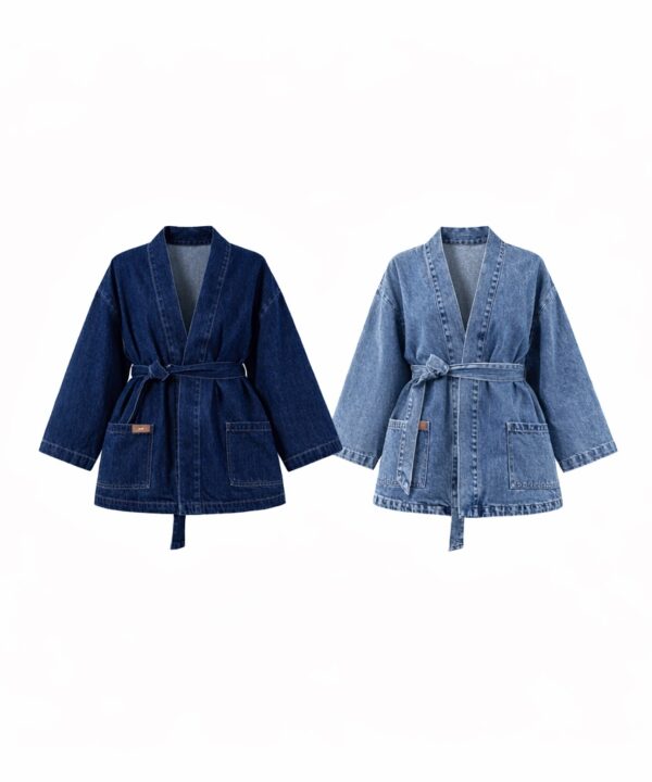 INDIGO BELTED KIMONO